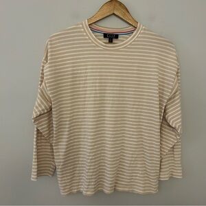 AYR The French Fry Cream White Striped Long Sleeve Tee